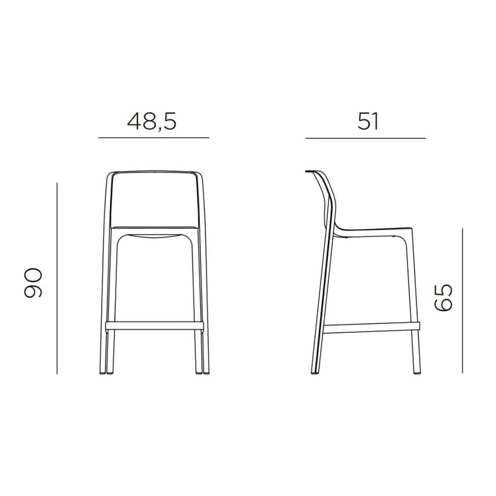 Nardi Net Mini İstiflenebilir Bar Sandalyesi