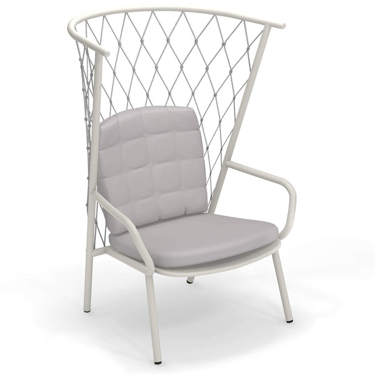 Nef Yüksek Sırtlı Tekli Koltuk-White/Light Grey(23-32)-(627)-(Minder Hariç)
