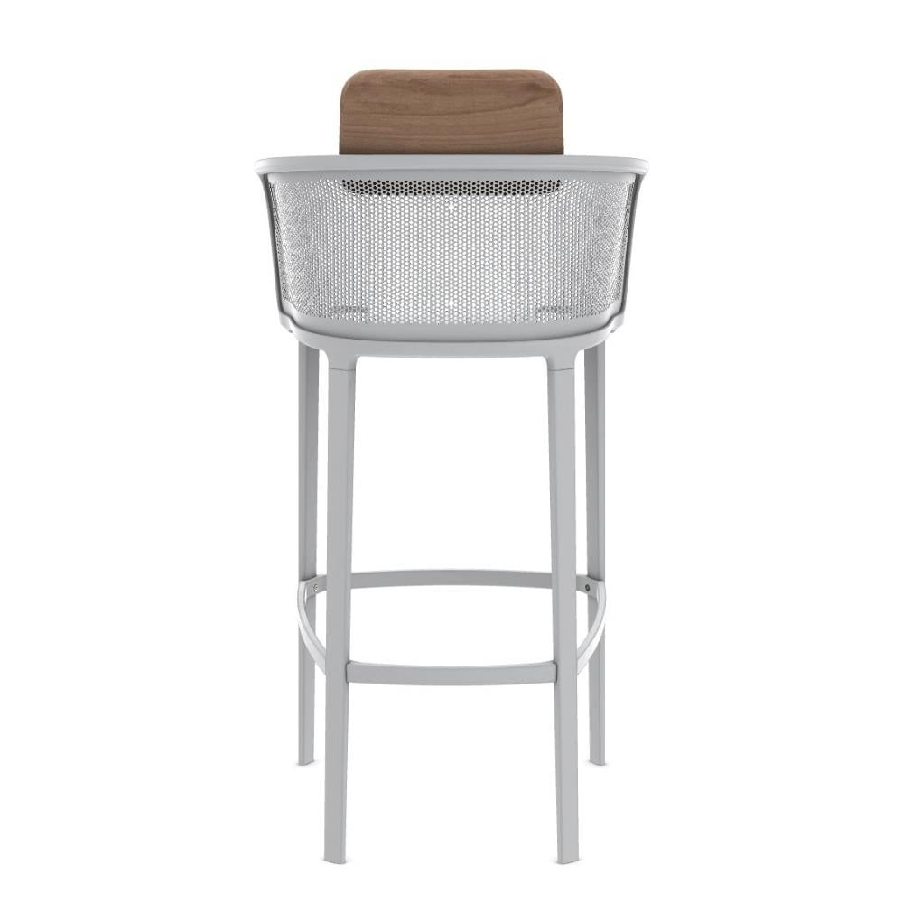 Nicolette Bar Sandalyesi-Warmwhite-Teak