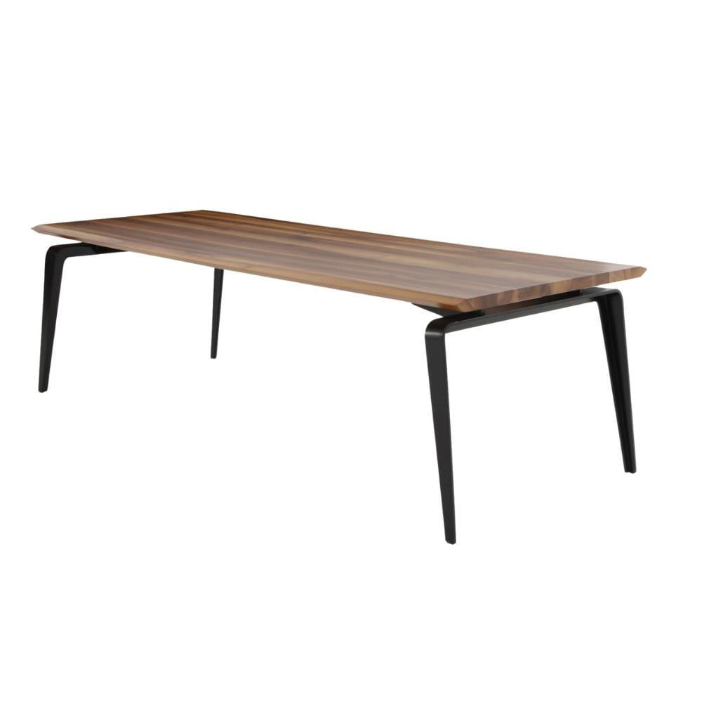 Odessa Yemek Masası (240)-Ayak Black lacquered-Tabla Walnut
