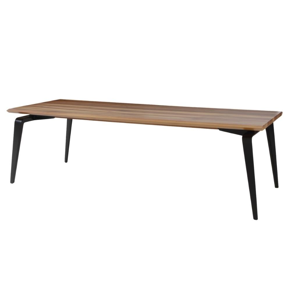 Odessa Yemek Masası (240)-Ayak Black lacquered-Tabla Walnut