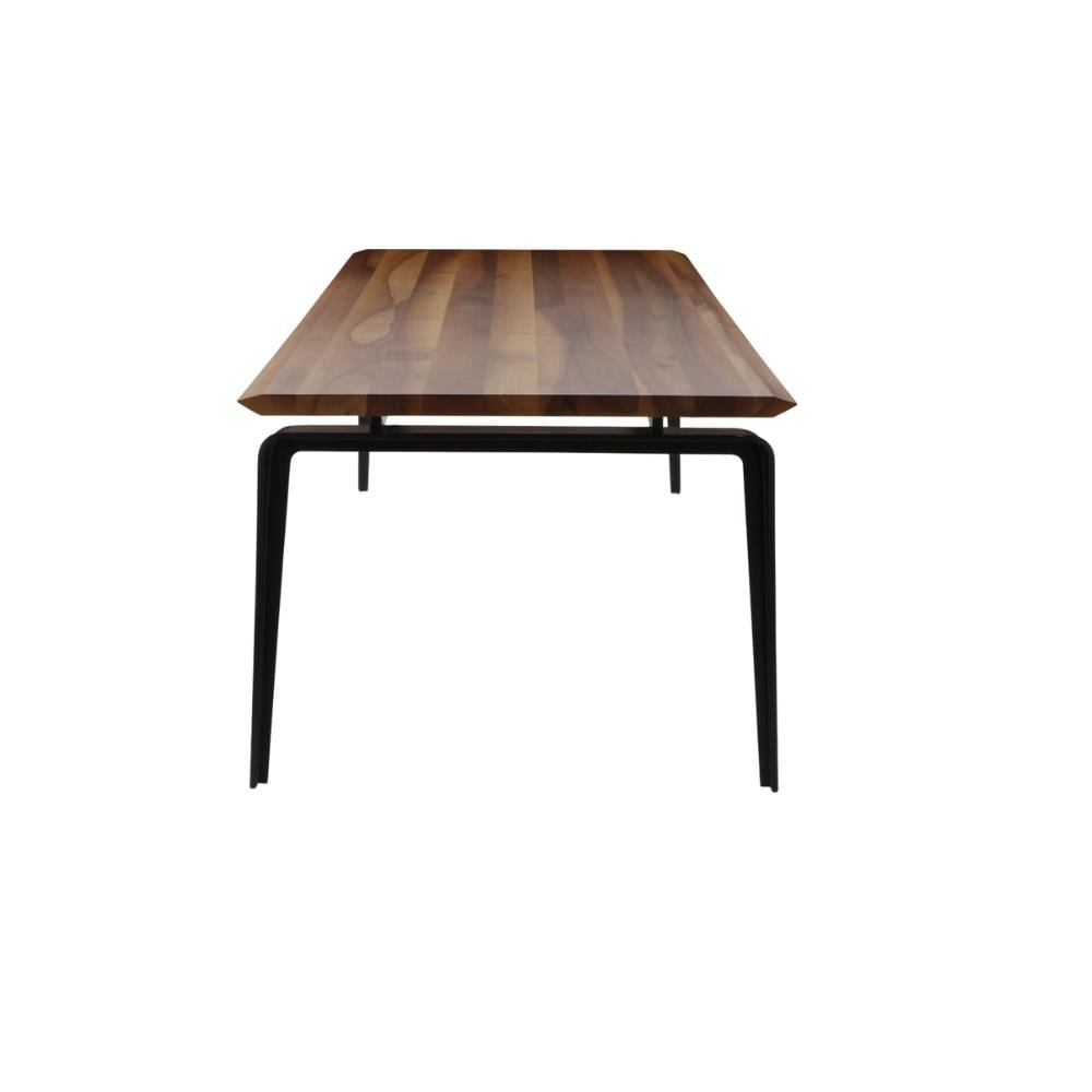 Odessa Yemek Masası (240)-Ayak Black lacquered-Tabla Walnut