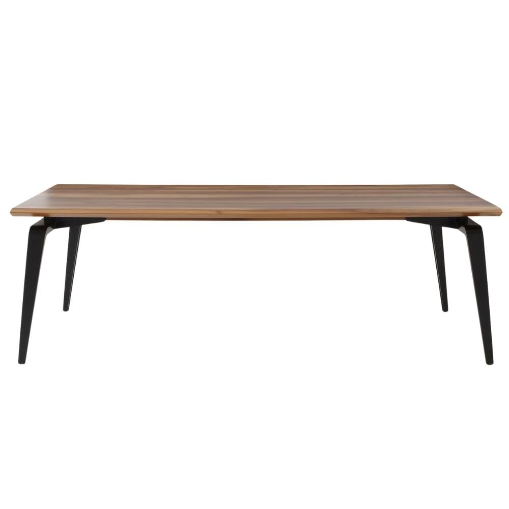 Odessa Yemek Masası (240)-Ayak Black lacquered-Tabla Walnut