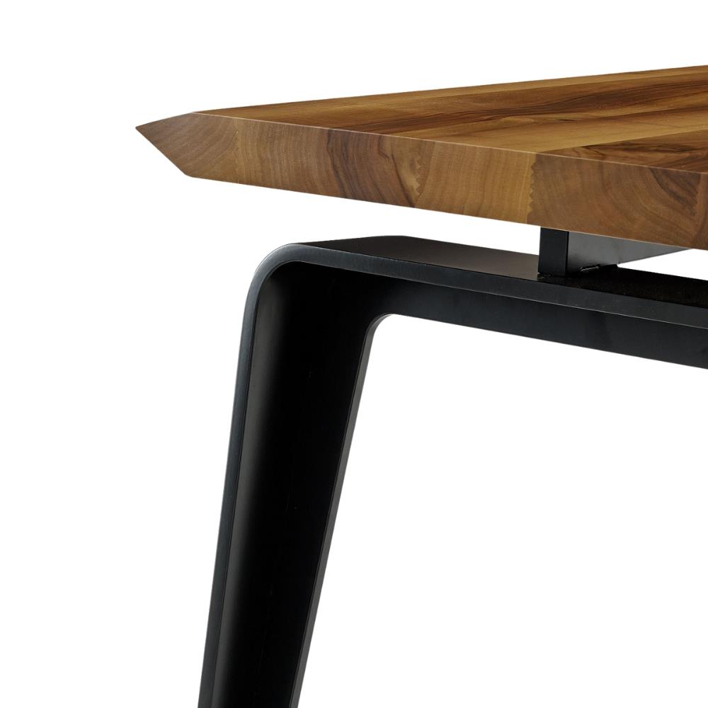 Odessa Yemek Masası (240)-Ayak Black lacquered-Tabla Walnut