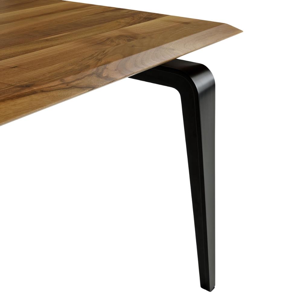 Odessa Yemek Masası (240)-Ayak Black lacquered-Tabla Walnut