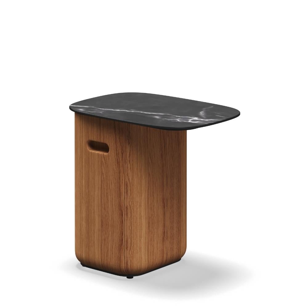 Omada Yan Sehpa - Teak - Nero Ceramic