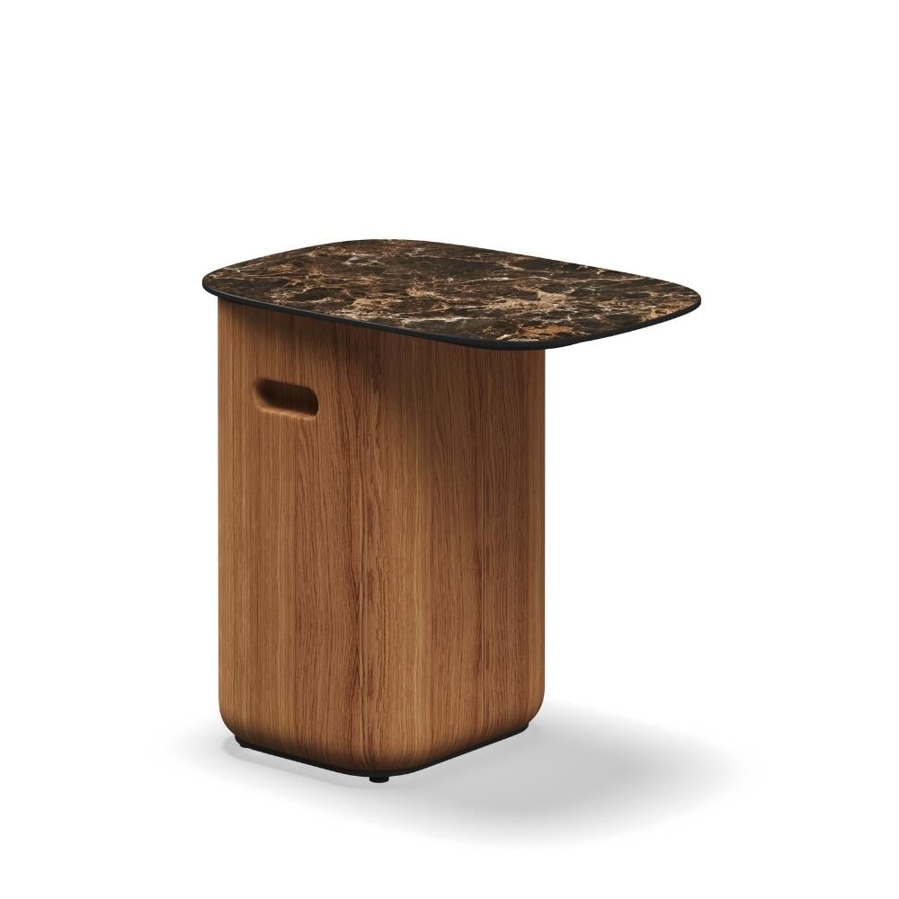 Omada Yan Sehpa- Teak Base-Emperor Ceramic Top