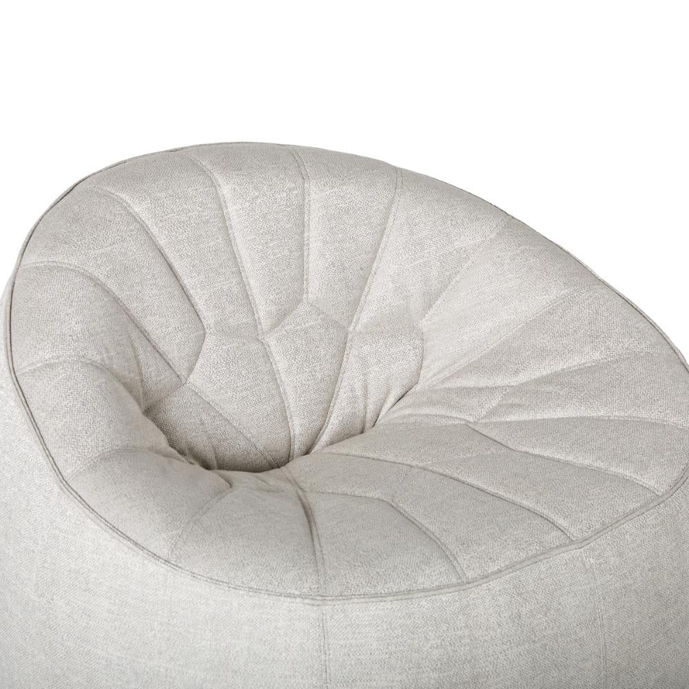 Ottoman Tekli Koltuk-Kumaş Chartres (Grade D)-Silver