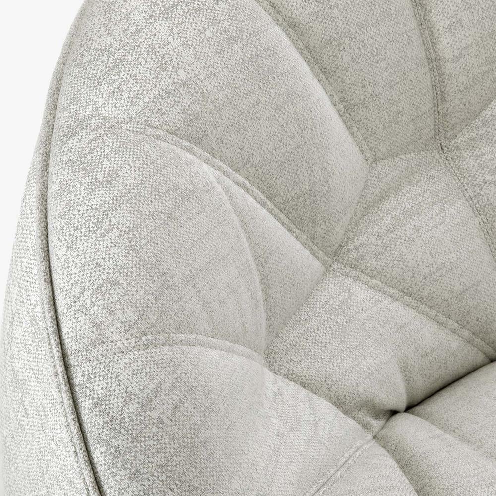 Ottoman Tekli Koltuk Kumaş Part A- İç Kumaş Chartres (Grade D)-Silver (2693)-Part B Dış Kumaş Kyoto (Grade X)-Gris (5295)