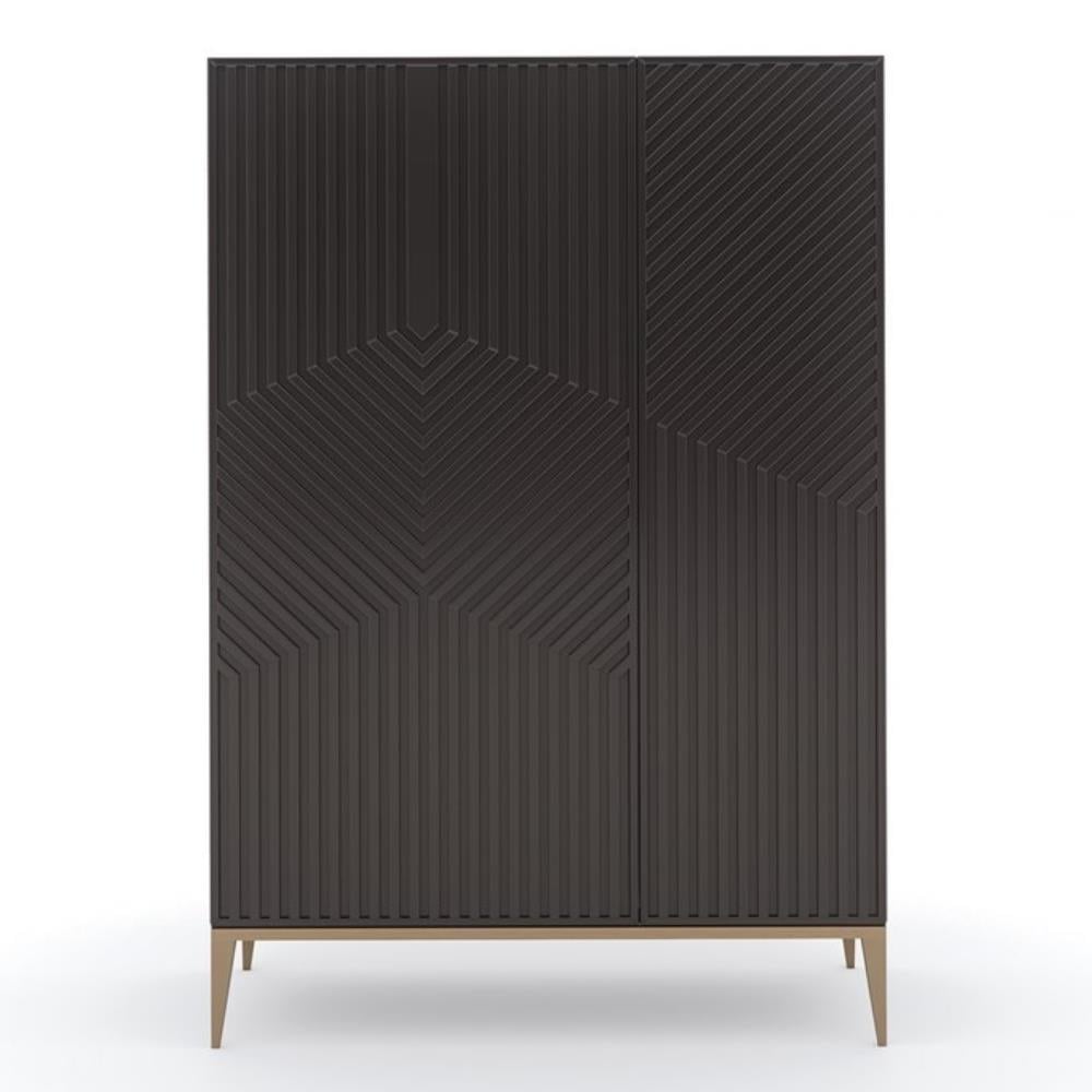 Out of Line Büfe-Finish Dark Chocolate-Rich Walnut-Almost White-Champagne Gold