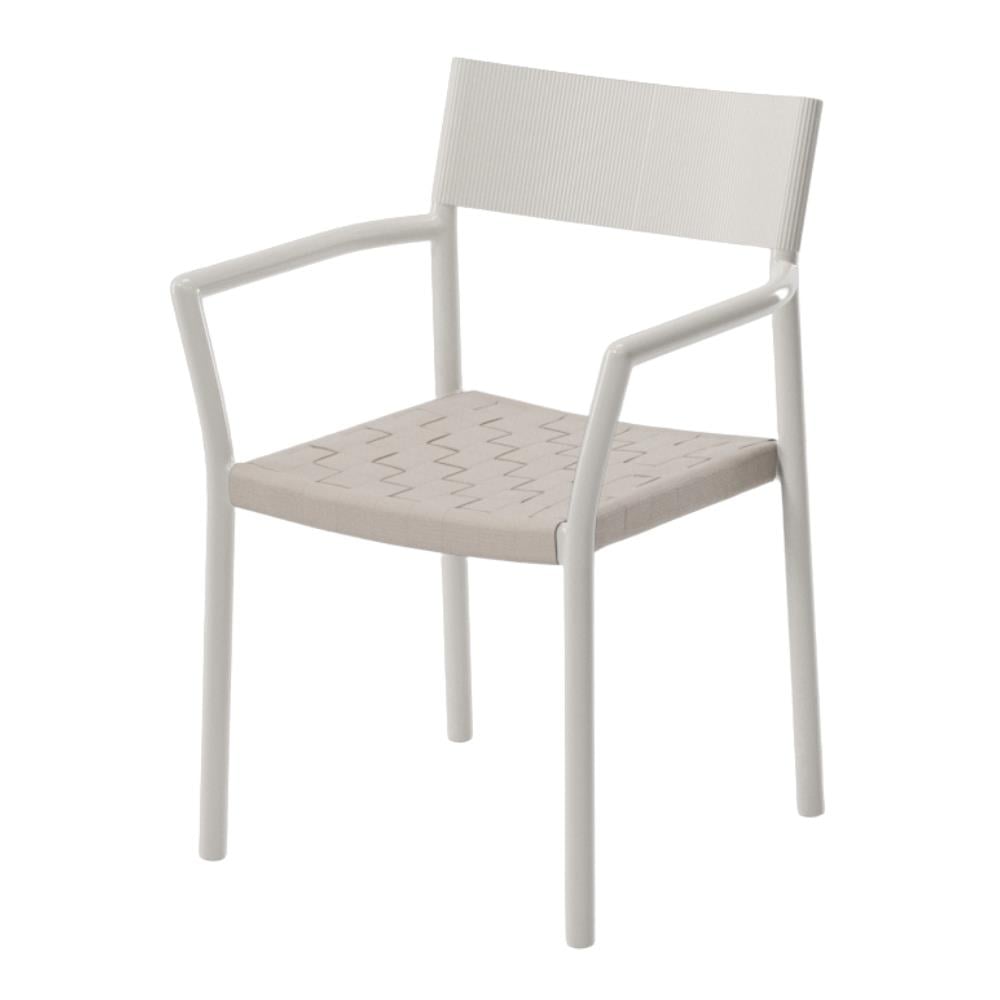 Passage Kolçaklı Sandalye - Blanc Ivoire Glossy (CH1) - Plastico (PLS)