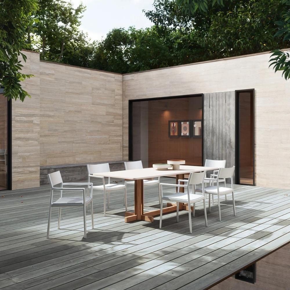 Passage Kolçaklı Sandalye - Blanc Ivoire Glossy (CH1) - Plastico (PLS)