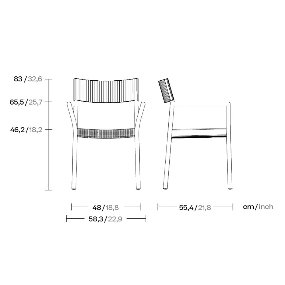 Passage Kolçaklı Sandalye - Terre Sienne Glossy (CH3) - Plastico (PLS)