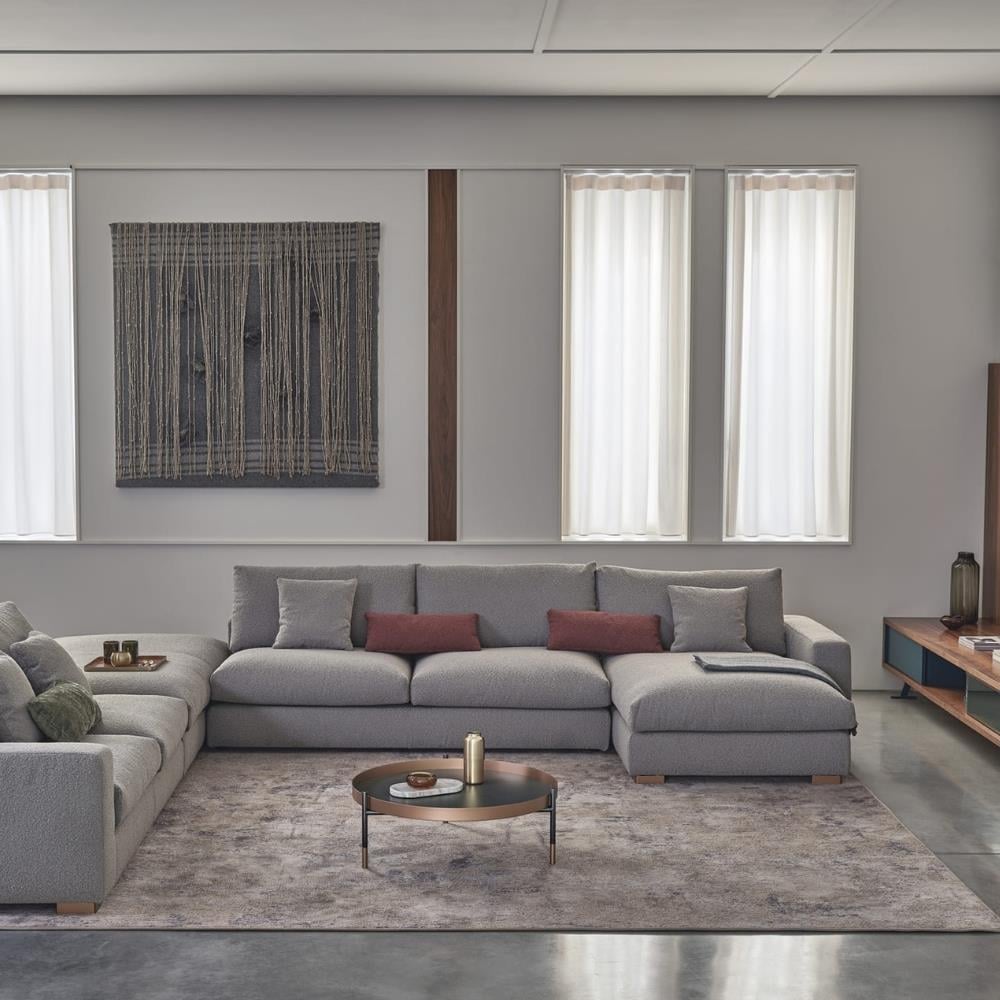 Planet Orta Sehpa-Frame Aged Brass (M328)-Decorative Details Lacquered Rose (M329)-Top Velvet Matt Anthtacite Glass (C183S)