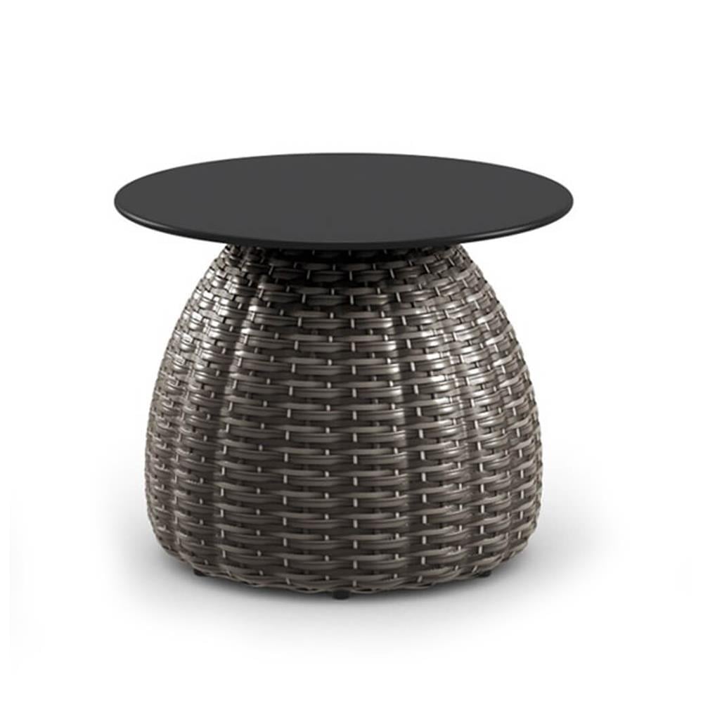 Porcini Yan Sehpa (51)-İskelet Marrone-Tabla Black(301)