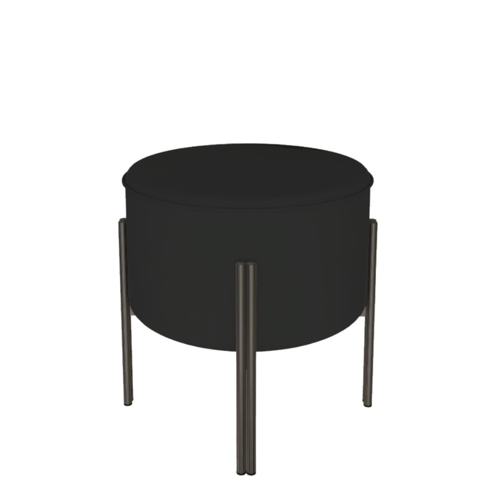 Puffoso Puf-Frame Natural Silver (M326)-Covering Coal (TENO015)