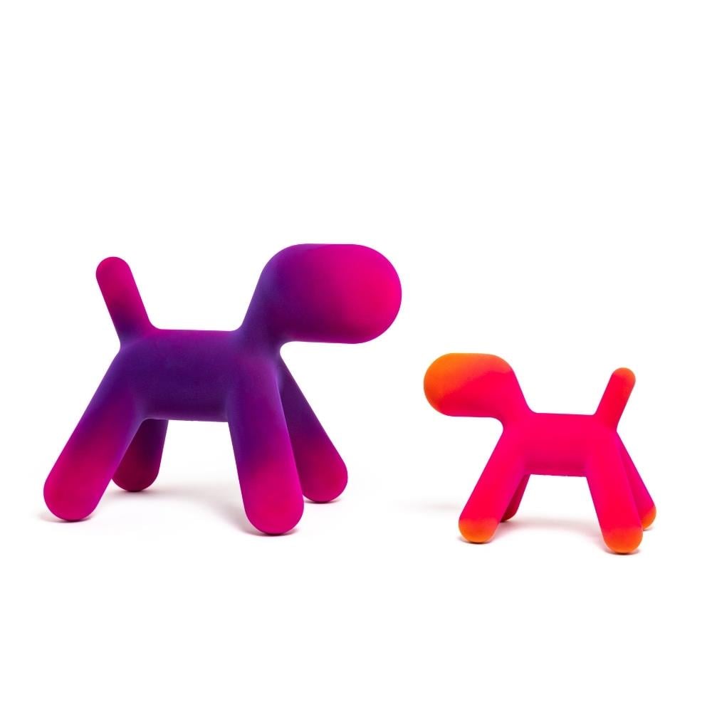 Puppy Abstract Plastic Dog-Large-Violet Fuchsia-(11)