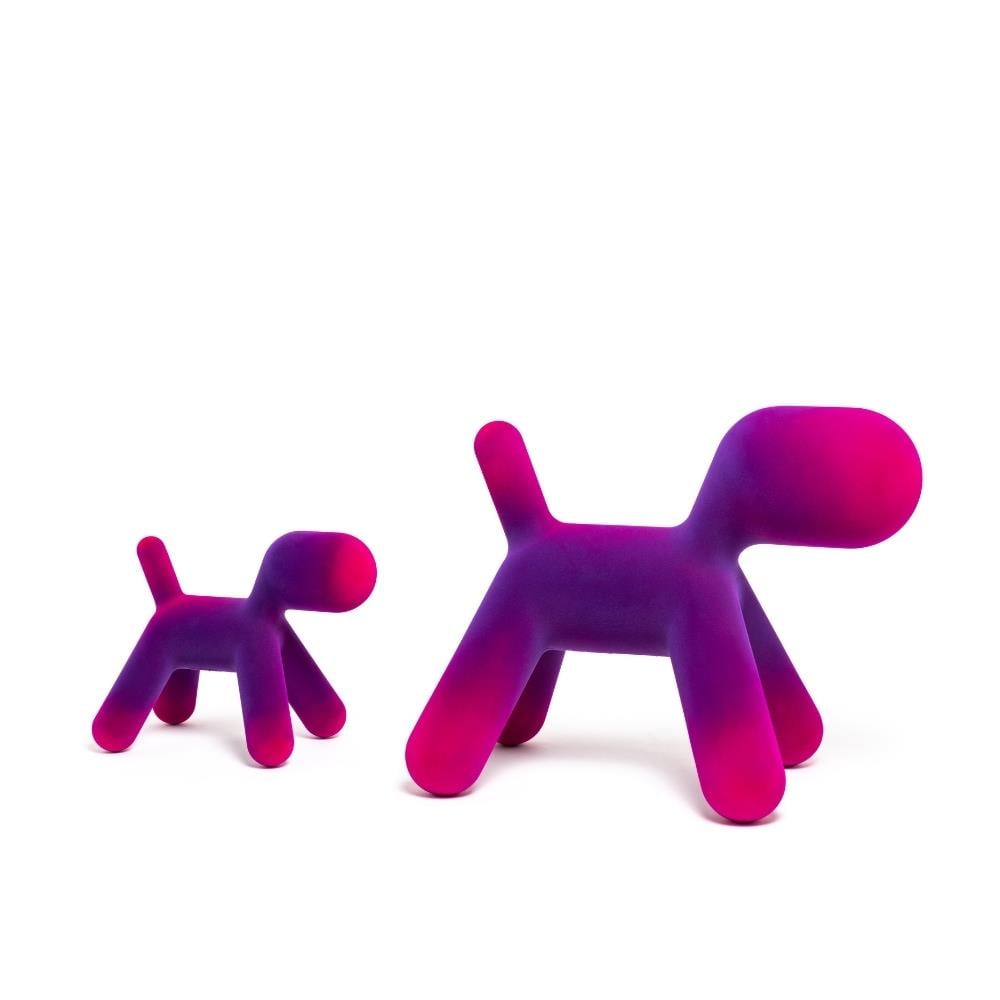 Puppy Abstract Plastic Dog-Large-Violet Fuchsia-(11)