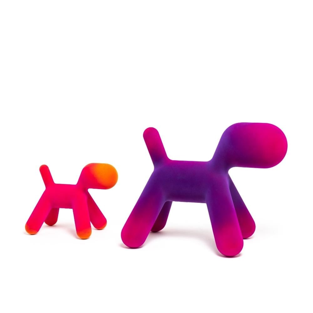 Puppy Abstract Plastic Dog-Large-Violet Fuchsia-(11)