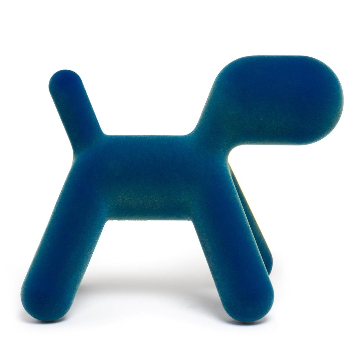 Puppy L Köpek Heykeli Blue Iridescent (01)-İndoor)