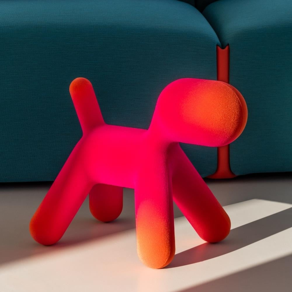 Puppy L Köpek Heykeli-Fuchsia/Orange (12) (İndoor)