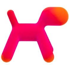 Puppy L Köpek Heykeli-Fuchsia/Orange (12) (İndoor)