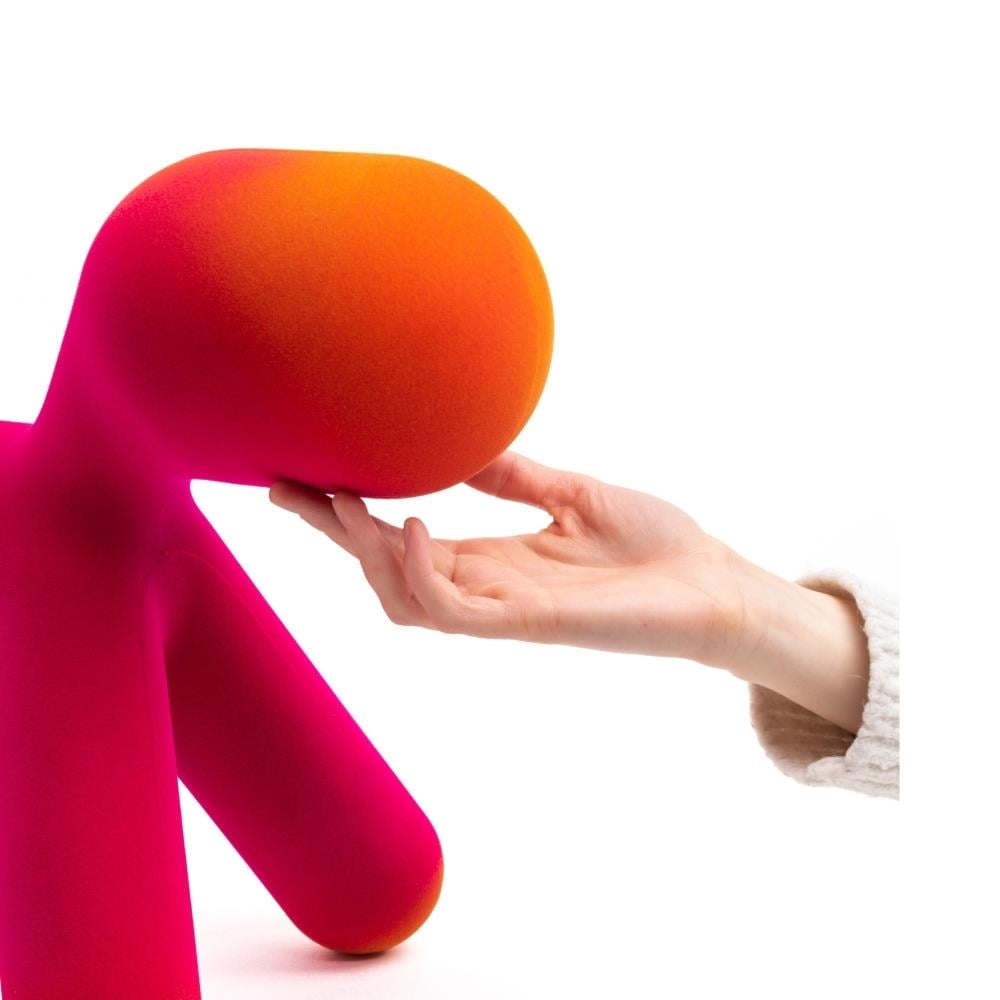 Puppy M Köpek Heykeli Fuchsia/Orange (12) (İndoor)