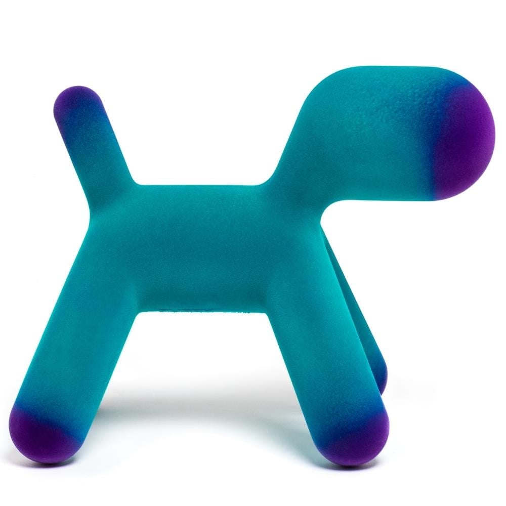 Puppy XL Köpek Heykeli-Turquoise /Violet -(10)-(İndoor)