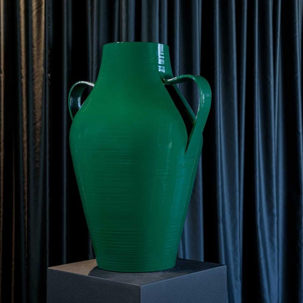 Quartara Seramik Vazo - 90 cm - Verde Secolare