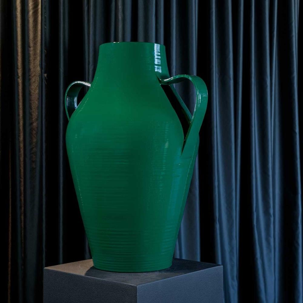 Quartara Seramik Vazo - 40 cm - Verde Secolare