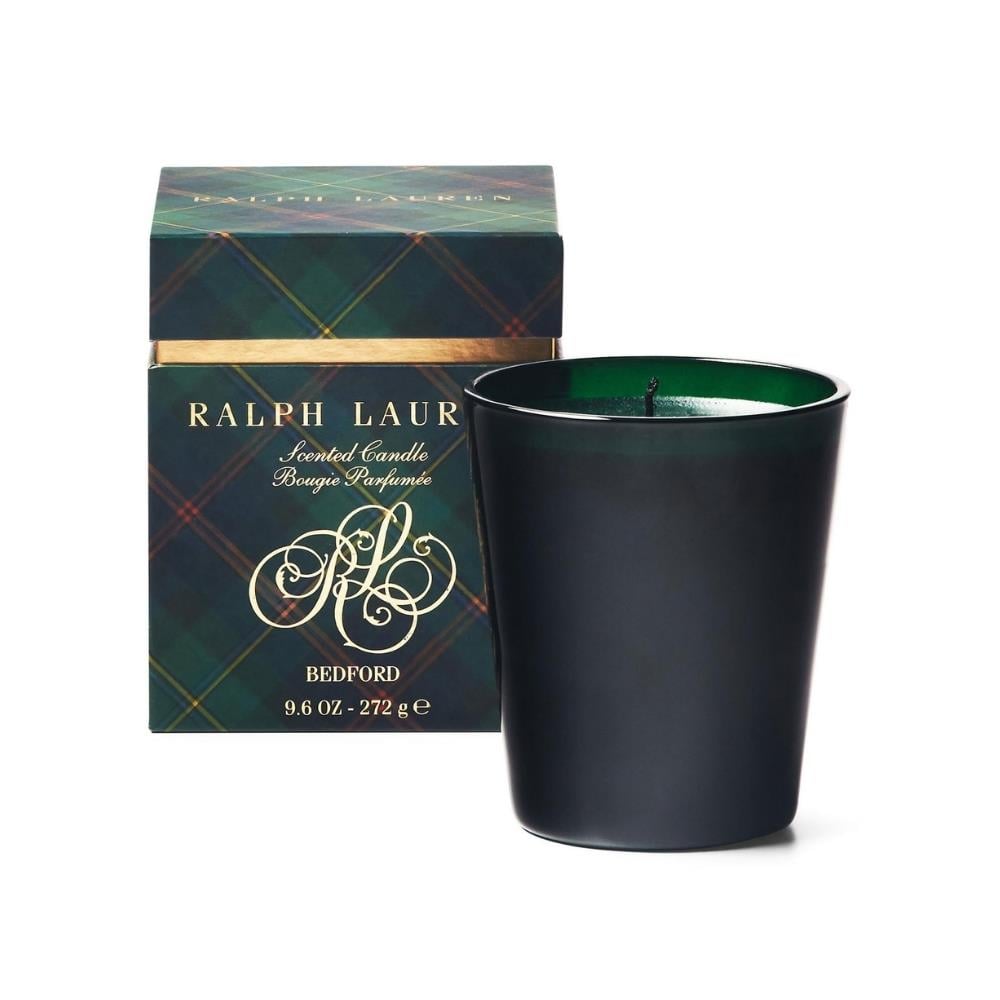 Ralph Lauren Bedford Green Glass Single Wick Candle