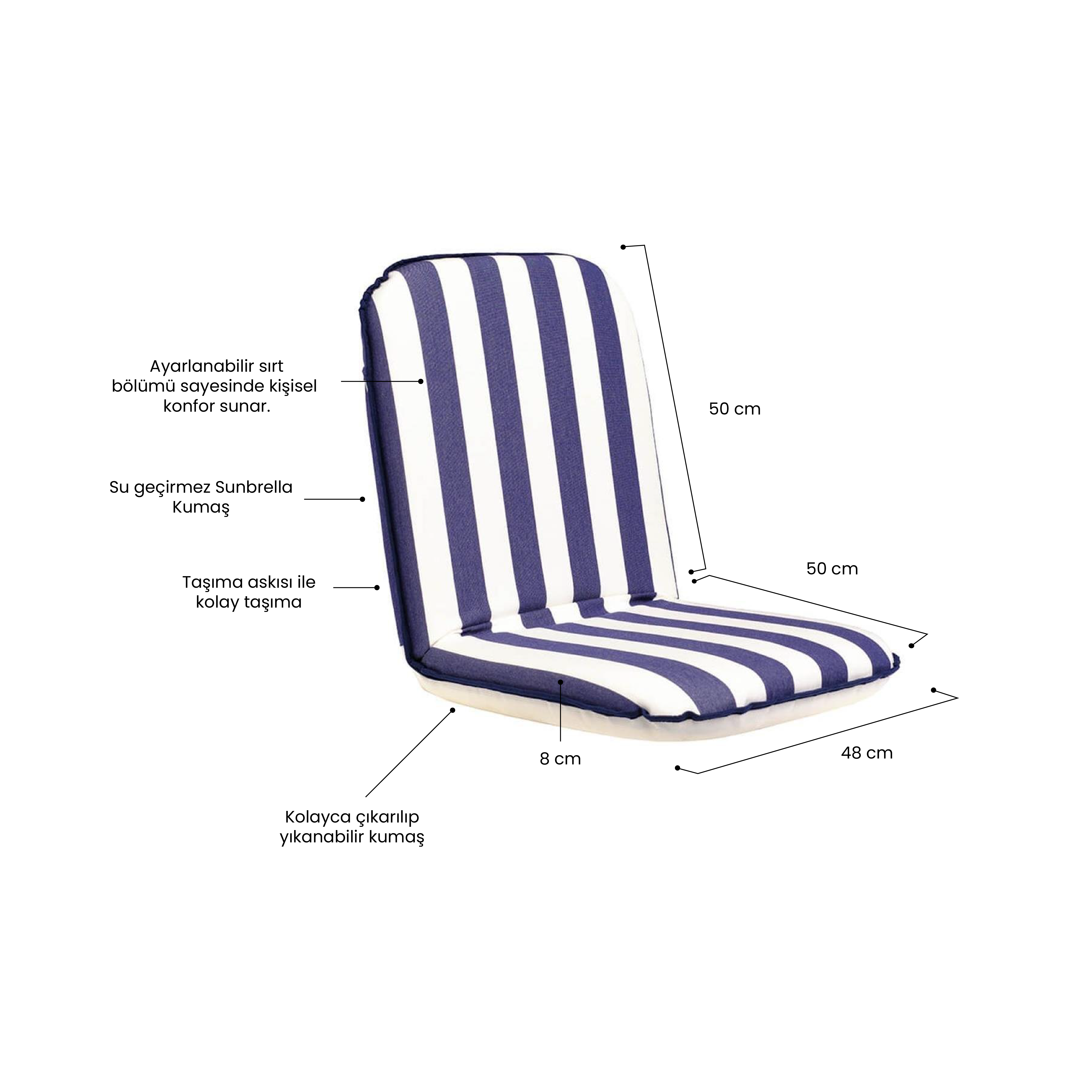 Relax Seat Standart Katlanır Minder