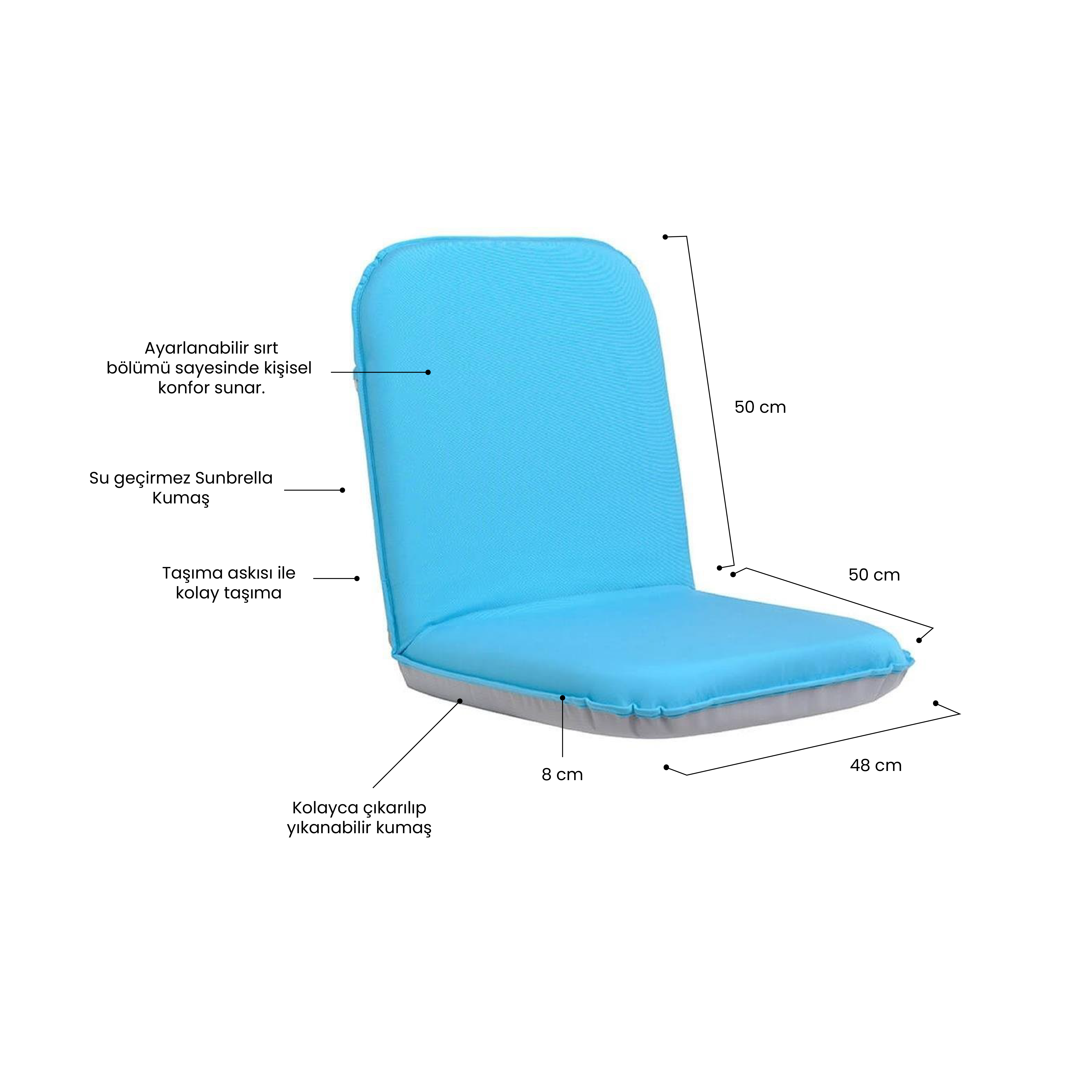 Relax Seat Standart Katlanır Minder