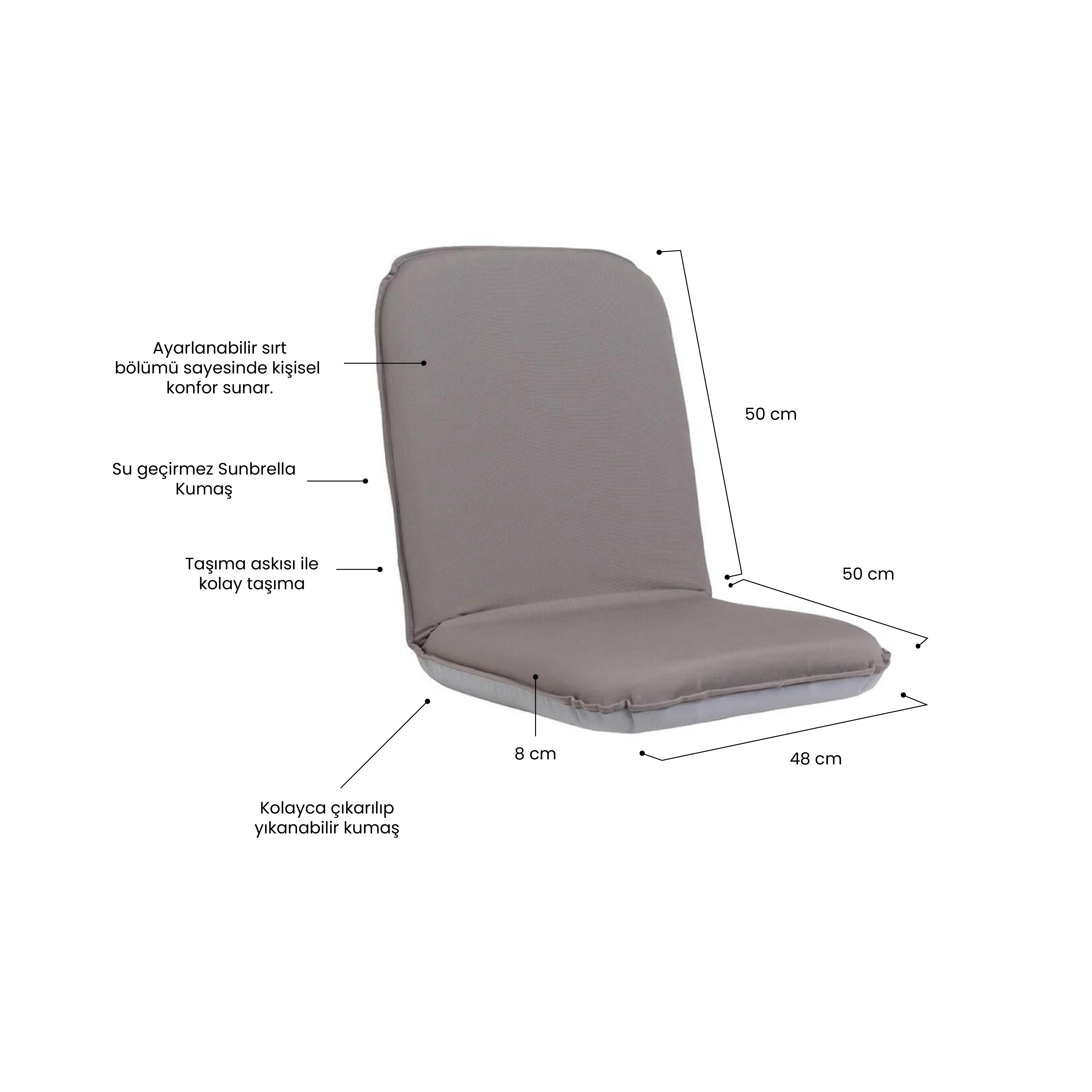Relax Seat Standart Katlanır Minder