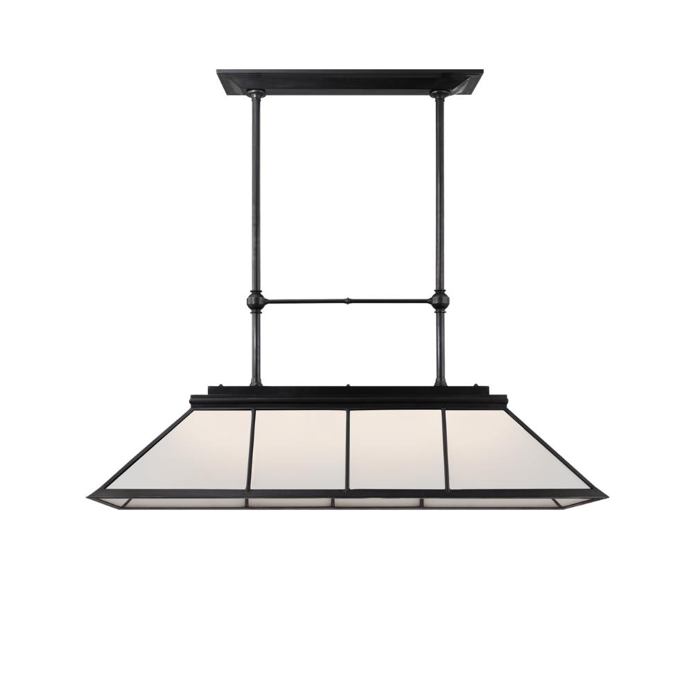 Rivington Avize- Large-Bronze with Clear Ribbed Glass