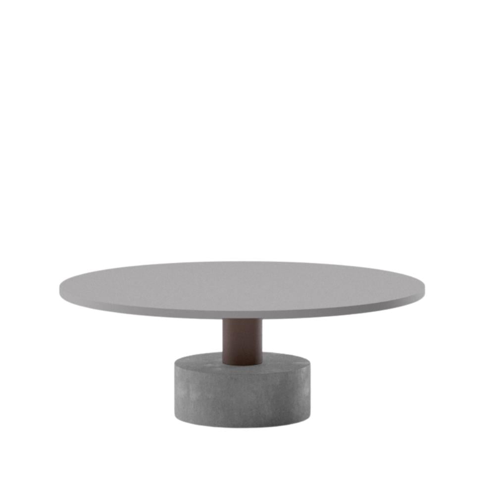 Roll Orta Sehpa (90)-Tabla Alu Ash (03C)-Ayak Corten (31C)