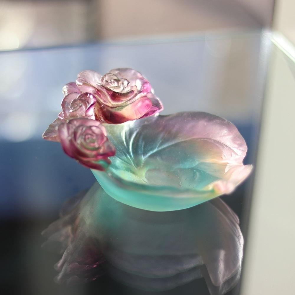 Rose Passion Bowl- Small - Pink,Green