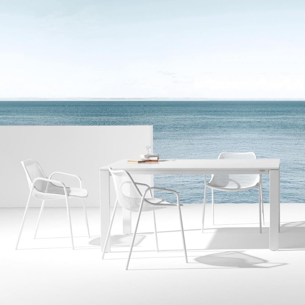 Round Kollu Sandalye-Glossy White(01)-(466)