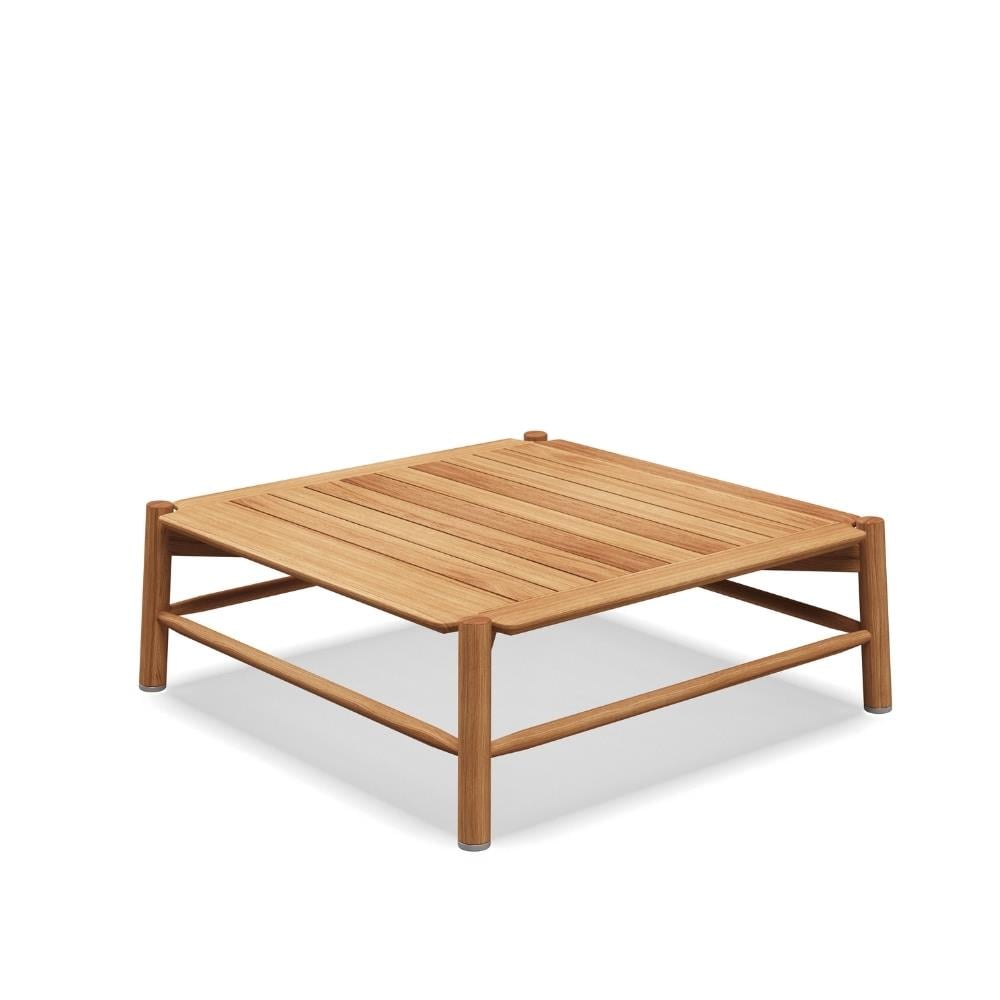 Salina Kare Orta Sehpa - Natural Teak