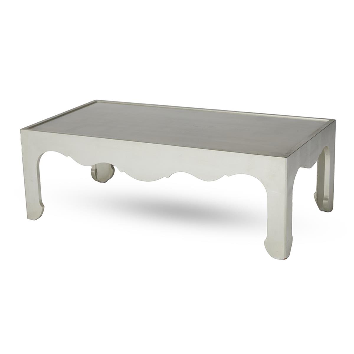 Salon Orta Sehpa-Antique Silver Leaf finish