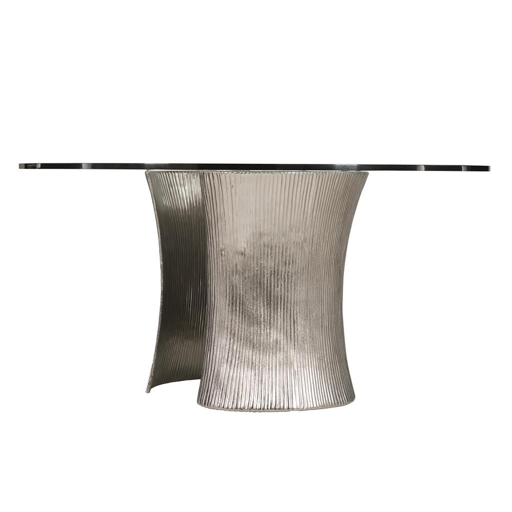 Serpentine Yemek Masası Cam Tabla