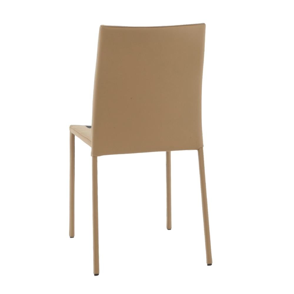 Slim Chair Sandalye (4 Adet)-Beige Leather