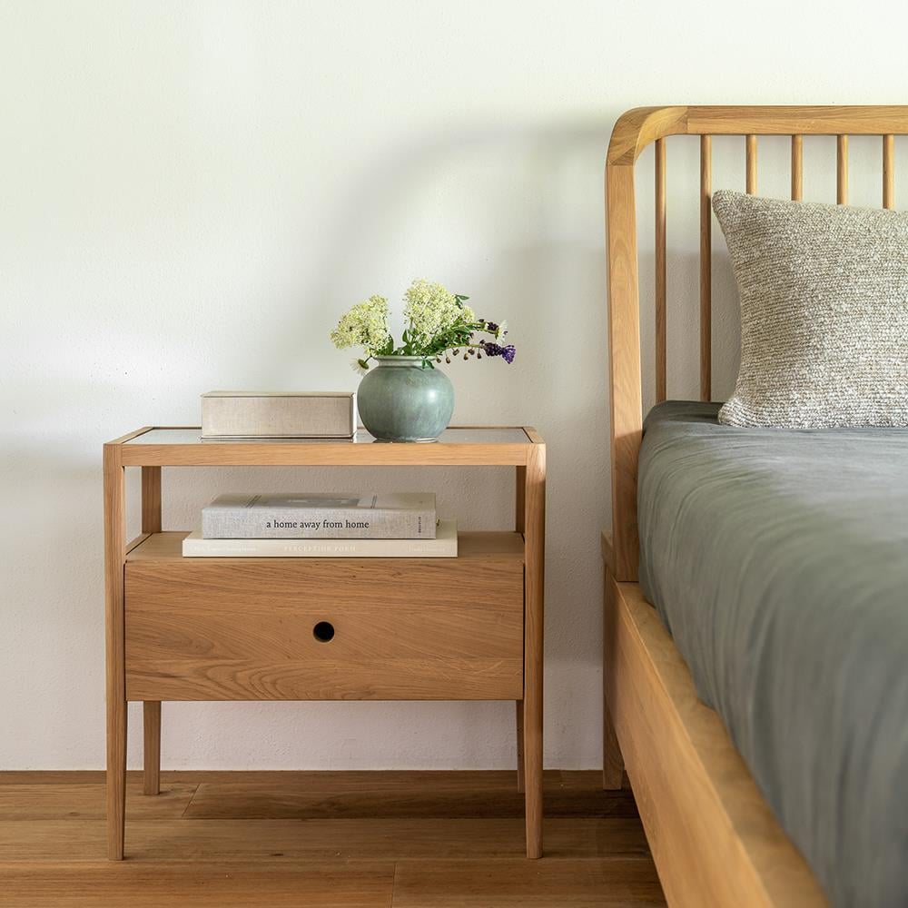 Spindle Oak Komodin-1 Çekmeceli