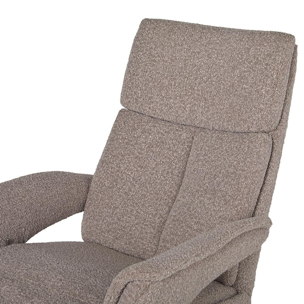 Superior Tekli Koltuk-(Medium)-Fabric Ascot (977) Toffe (9774)-Base Chrome