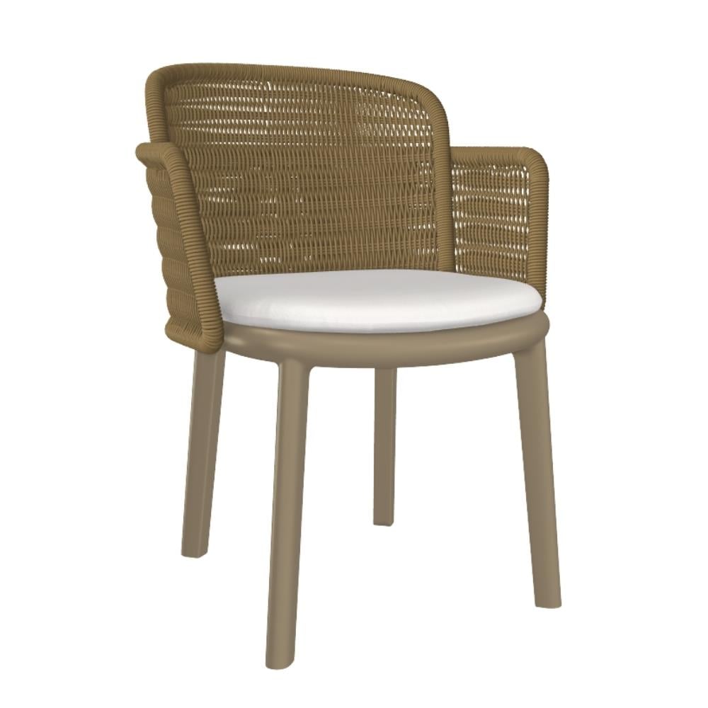 Suro Kollu Sandalye - Frame Aliminyum Clay - Weave Hemp