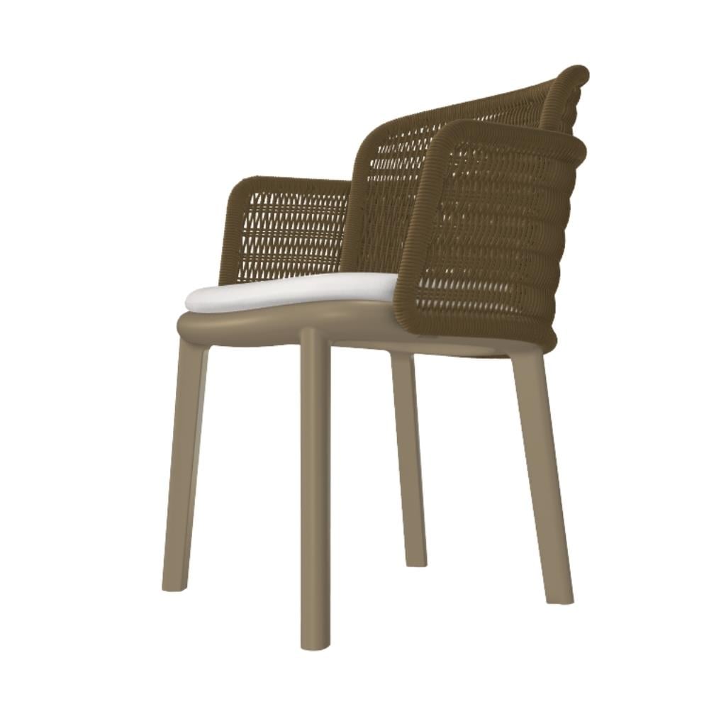 Suro Kollu Sandalye - Frame Aliminyum Clay - Weave Hemp