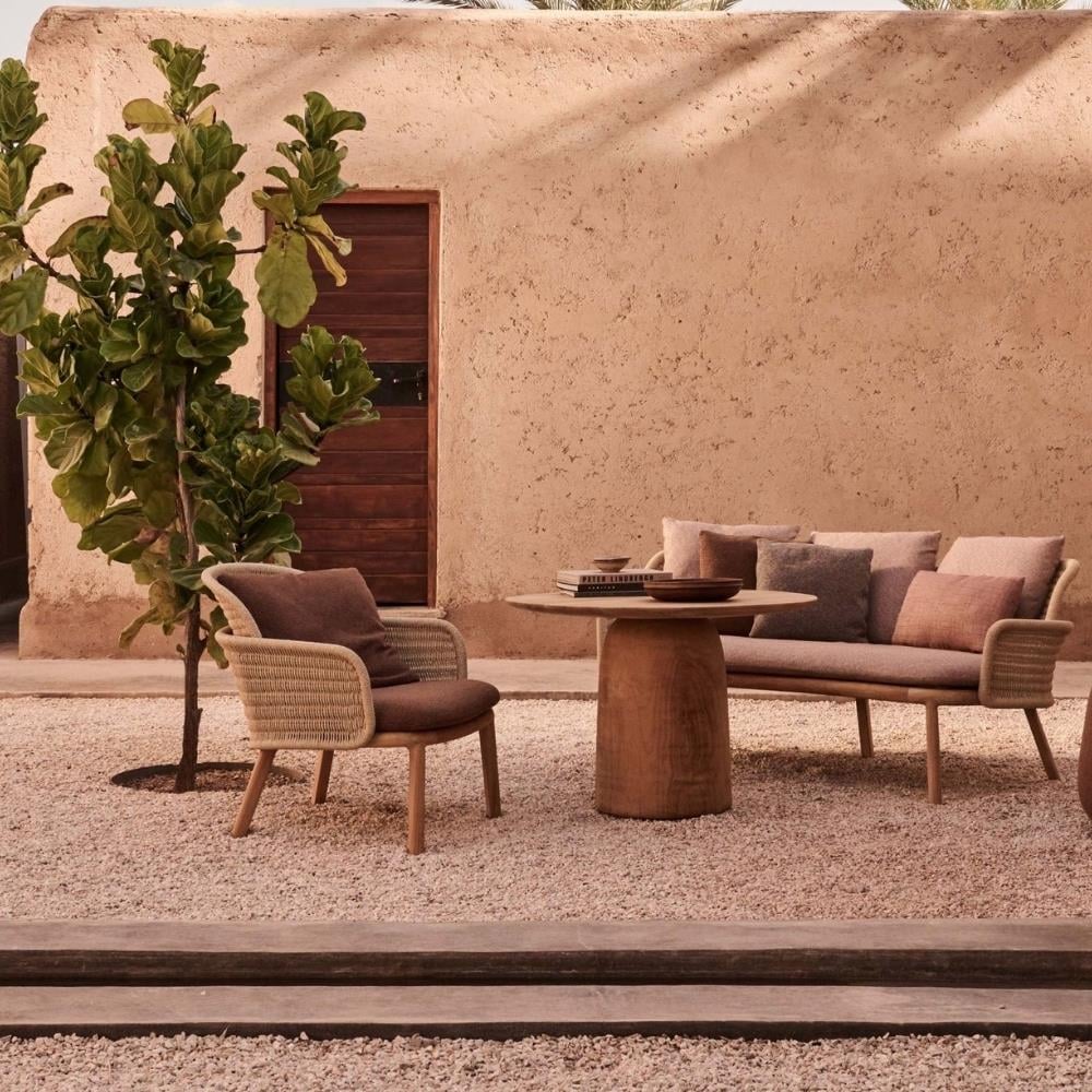 Suro Teak Tekli Koltuk - Weave Hemp - Minder Sırt ve Oturum Minderi Naram Warm Cotton F kategori