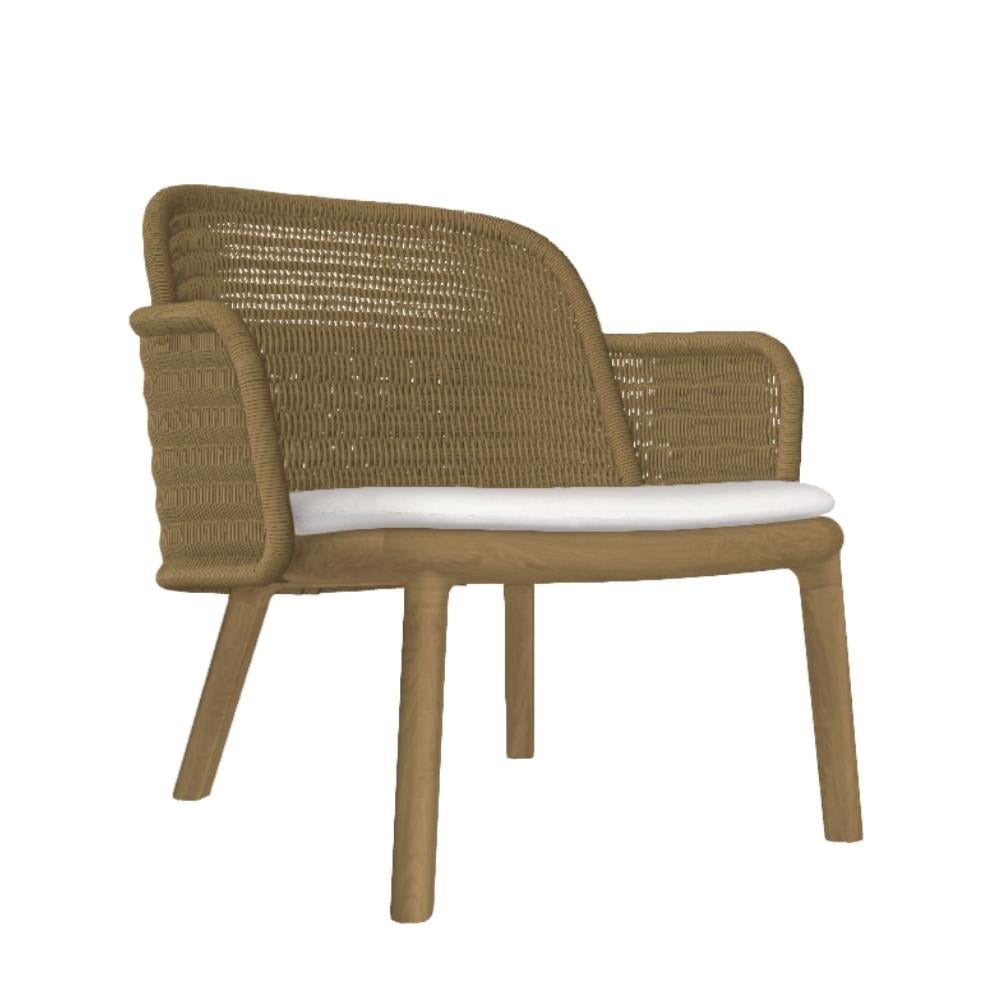 Suro Teak Tekli Koltuk - Weave Hemp - Minder Sırt ve Oturum Minderi Naram Warm Cotton F kategori