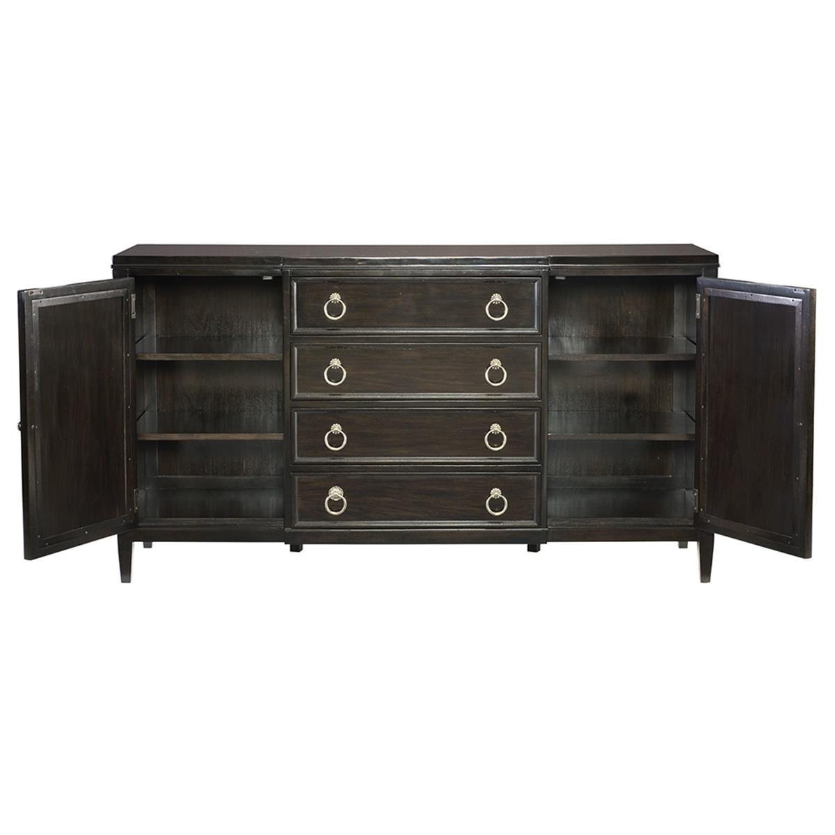 Sutton House Büfe-Finish Dark Mink(Prima Vera) - Silver Eglomise Mirrored Glass