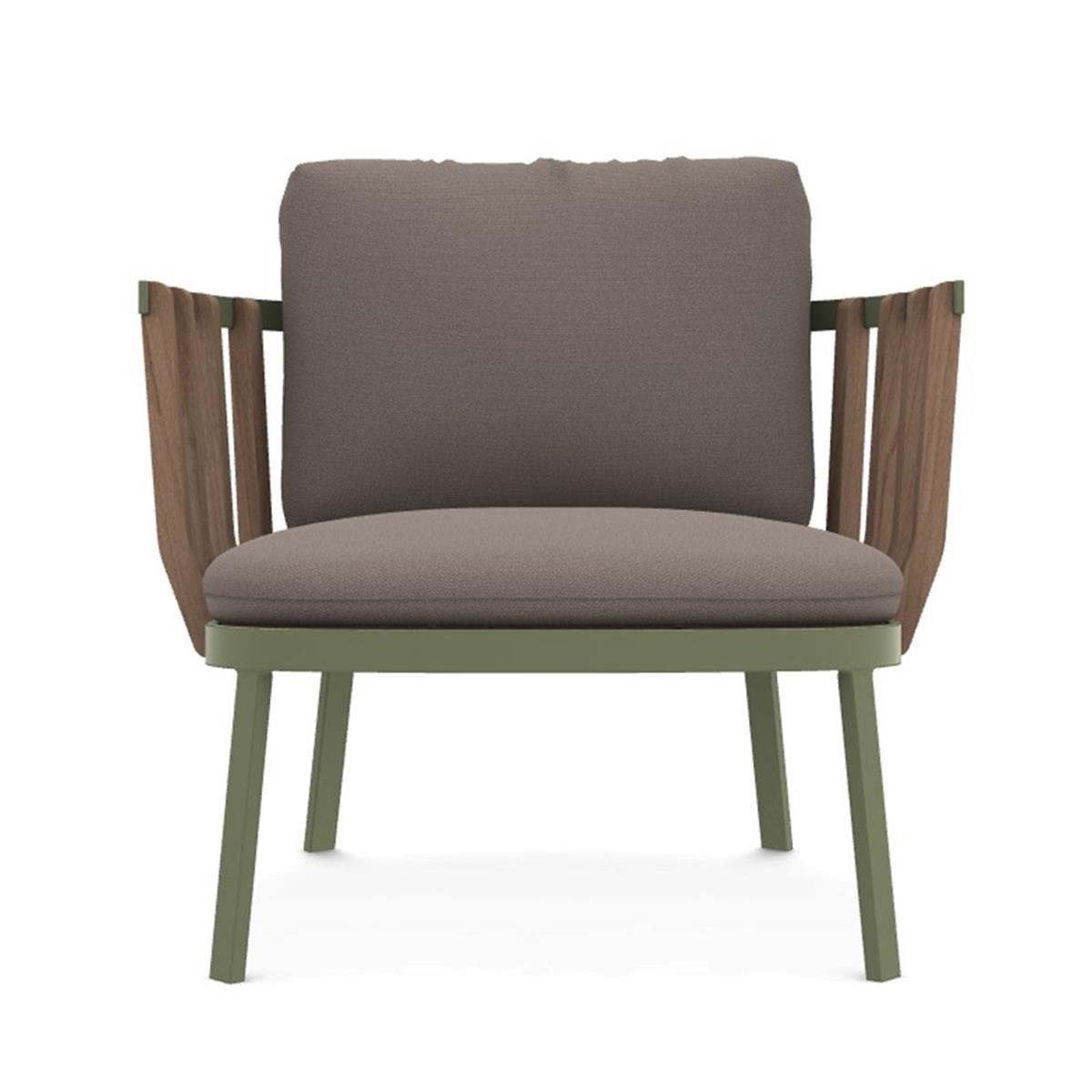 Swing Club Armchair -Ayak Teak-İskelet Alu Green-(Sunbrella Minder Dahil)